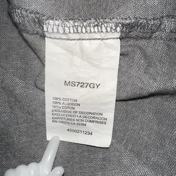 Wrangler Shirt Men's 2XL Western Pearl Snap Long Sleeve Gray Cotton - Picture 7 of 10